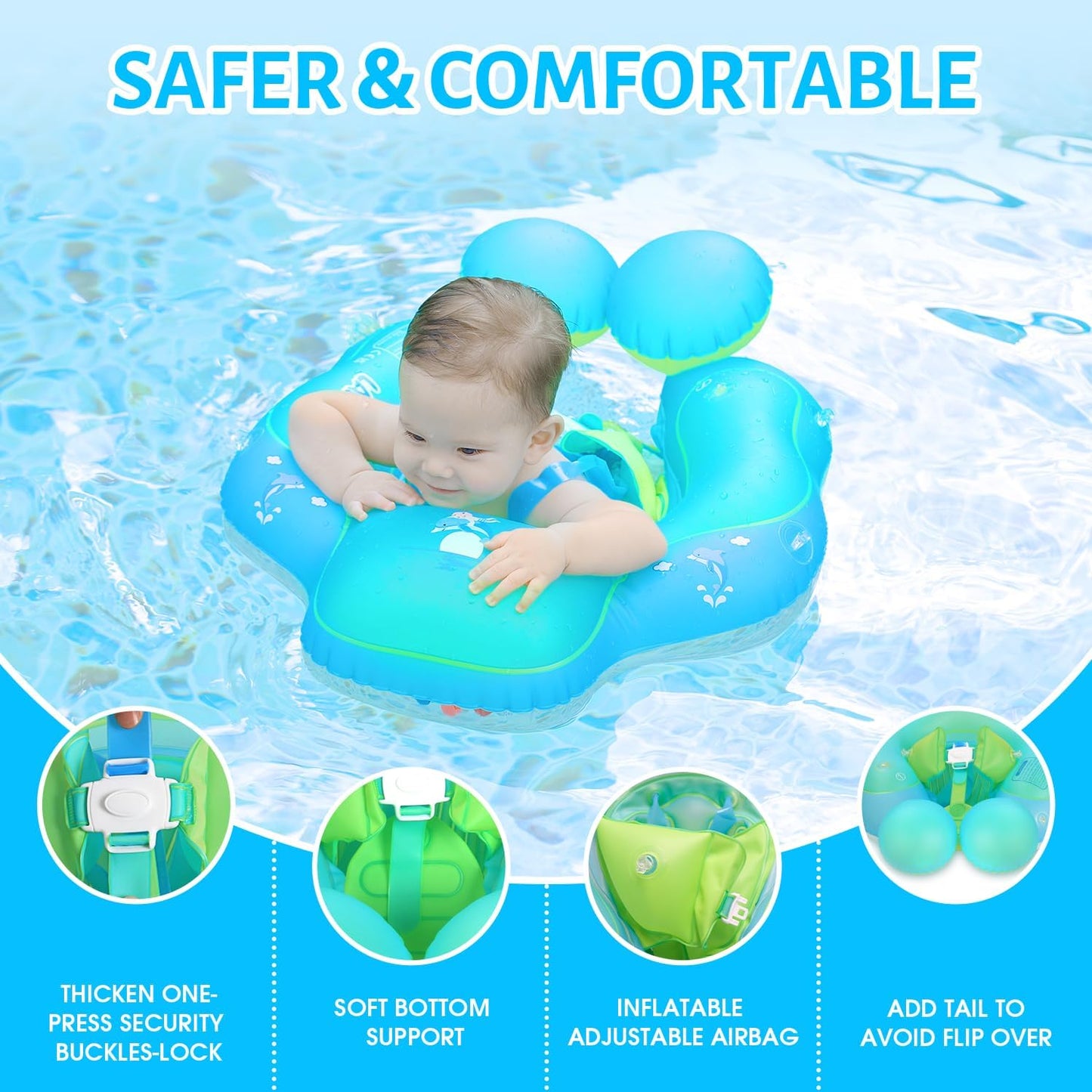 AquaJoy™ Baby Swim Float Canopy - Safe & Fun Water Experience for Infants 4