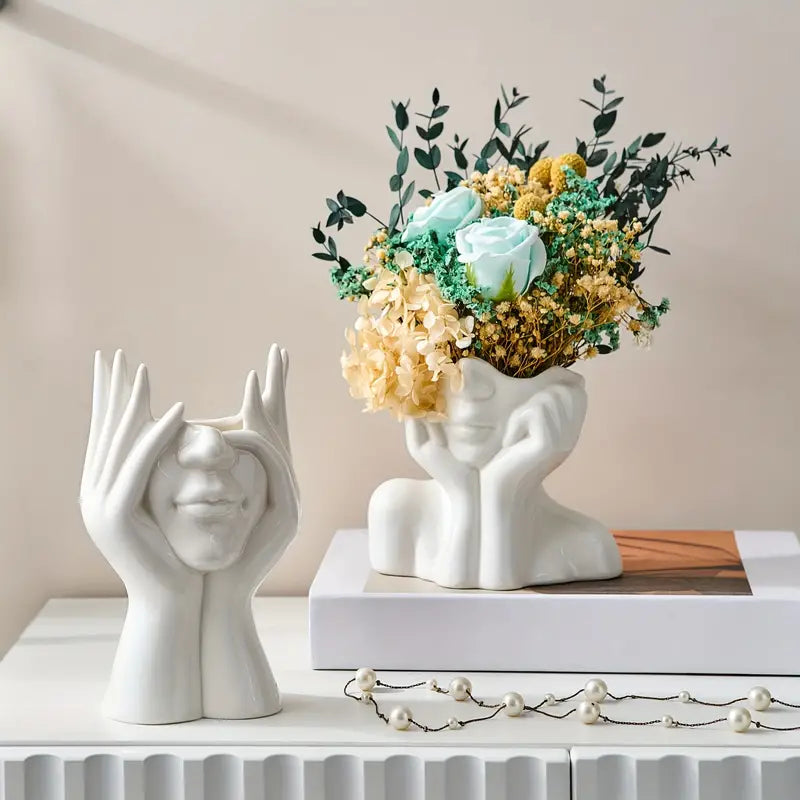 ArtVase™ White Ceramic Vase for Elegant Home Decor and Stylish Storage 1