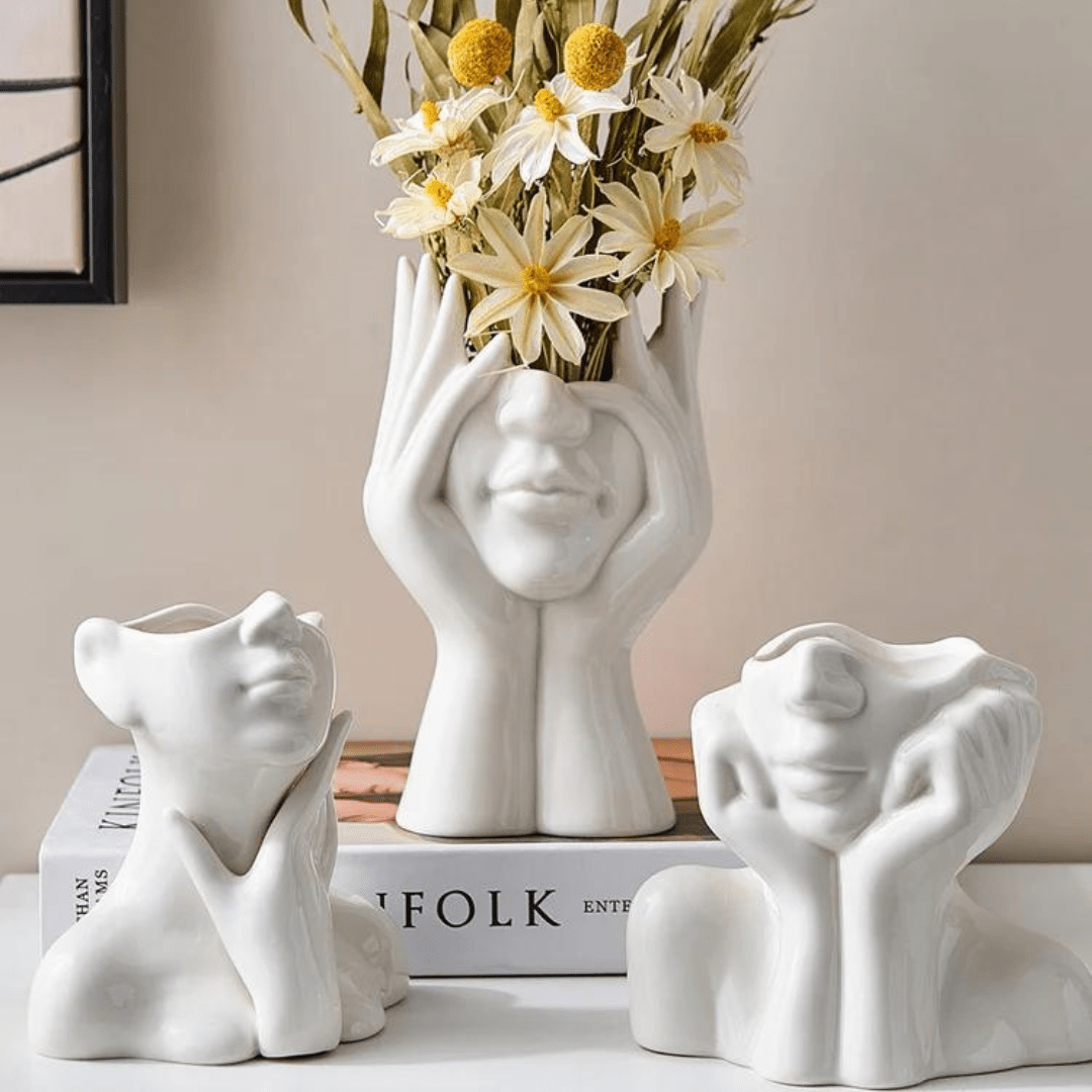 ArtVase™ White Ceramic Vase for Elegant Home Decor and Stylish Storage 3