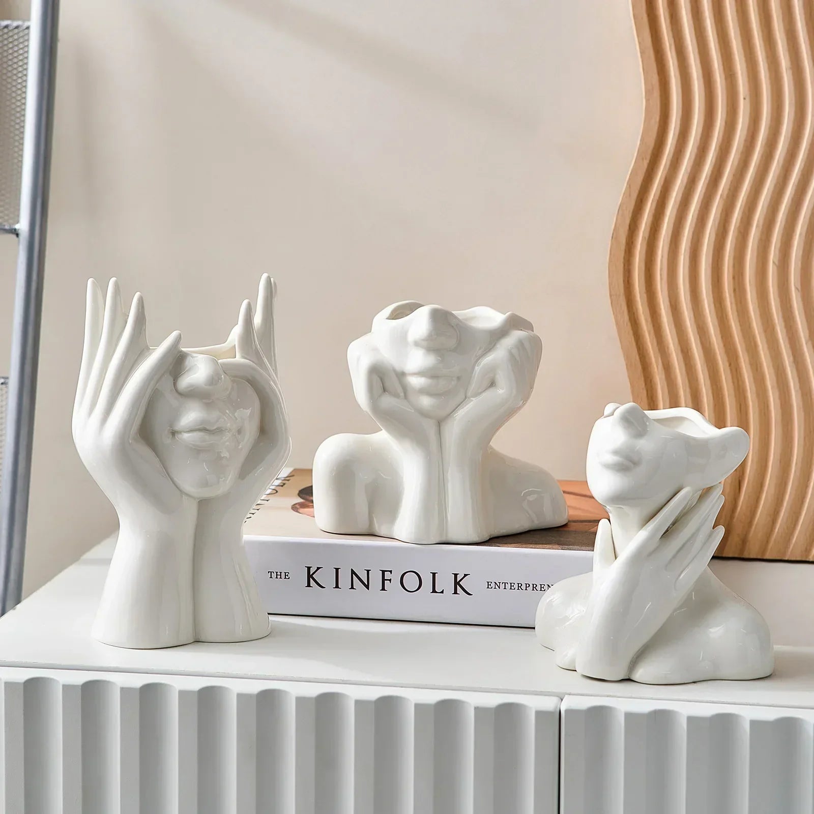 ArtVase™ White Ceramic Vase for Elegant Home Decor and Stylish Storage 4