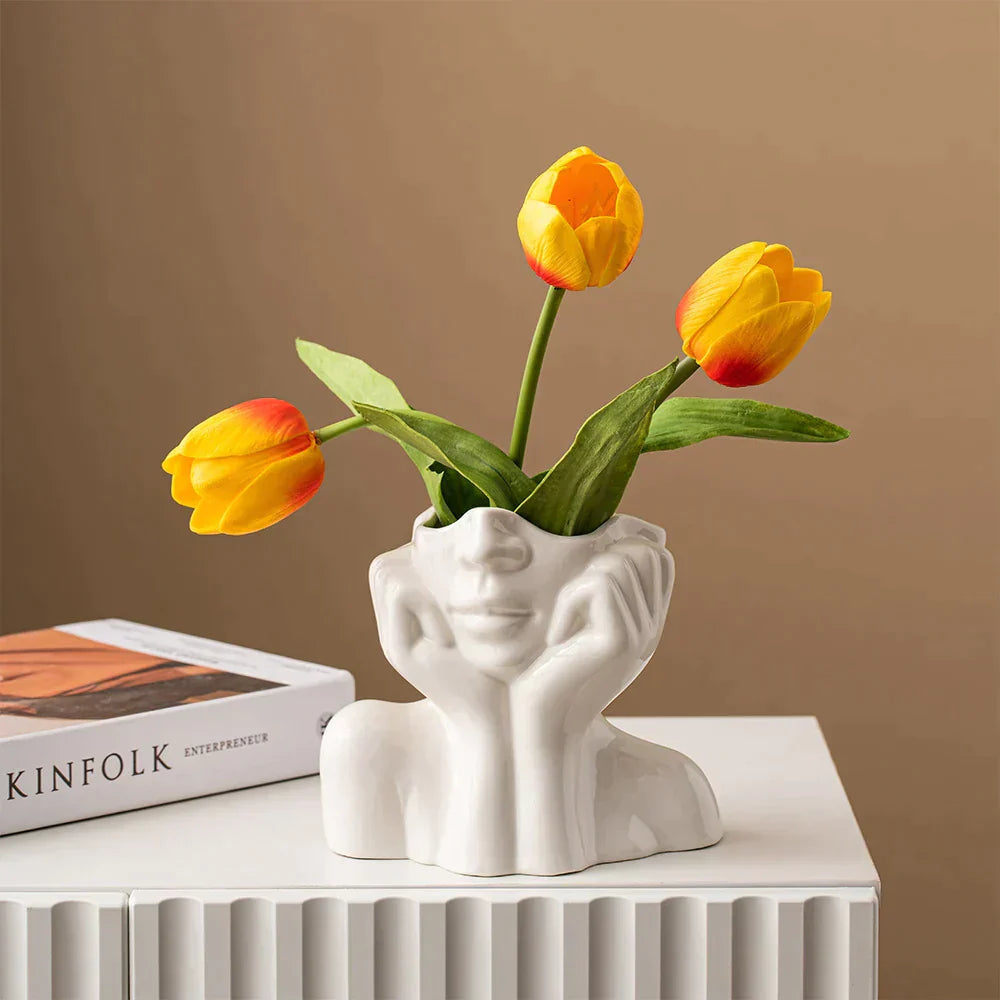 ArtVase™ White Ceramic Vase for Elegant Home Decor and Stylish Storage 8