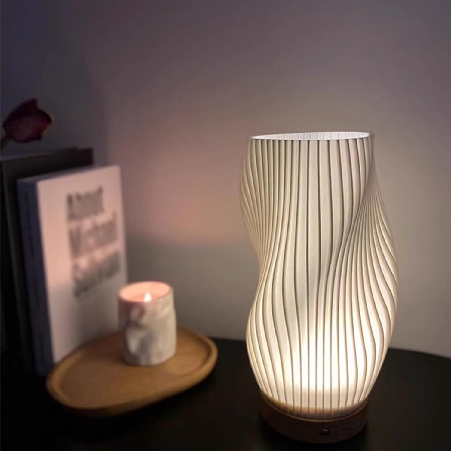 AuraWave™ Dimmable Table Lamp - Stylish USB Desk Lamp for Bedroom & Nightstand 5
