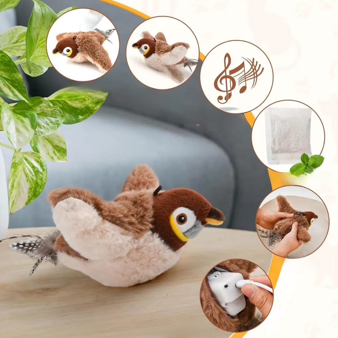 PurrPlay™ Fluttering Bird Cat Toy - Best Interactive Toy for Indoor Cats - 2