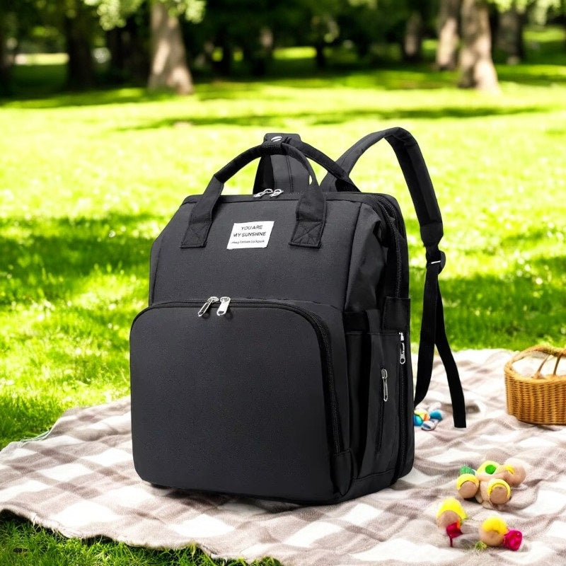 BabyNest™ Multifunctional Diaper Bag Backpack with Crib & Changing Pad for Parents 1