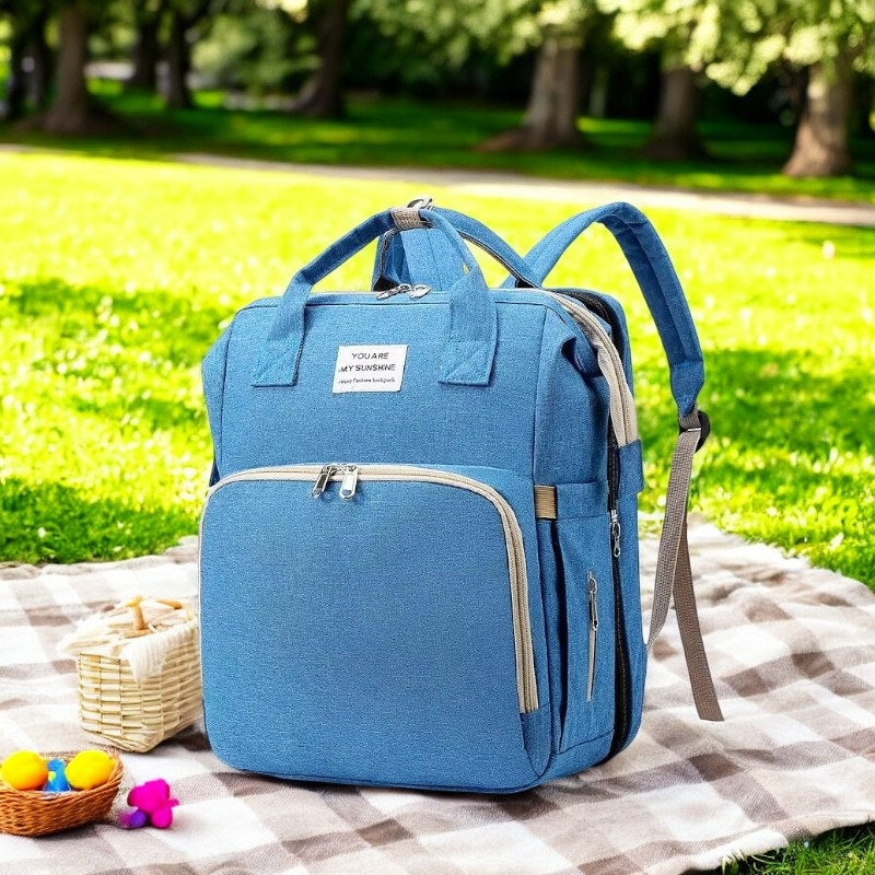 BabyNest™ Multifunctional Diaper Bag Backpack with Crib & Changing Pad for Parents 2