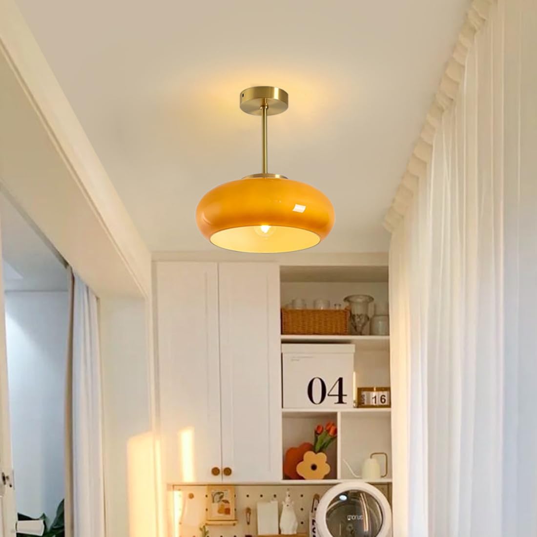 BernsteinSphäre™ Flush Mount Ceiling Light Fixture for Cozy Home Ambiance 1