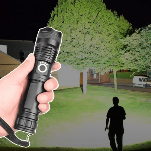 BrightBeam™ 90000 Lumens Rechargeable Flashlight for Outdoor Adventures 0