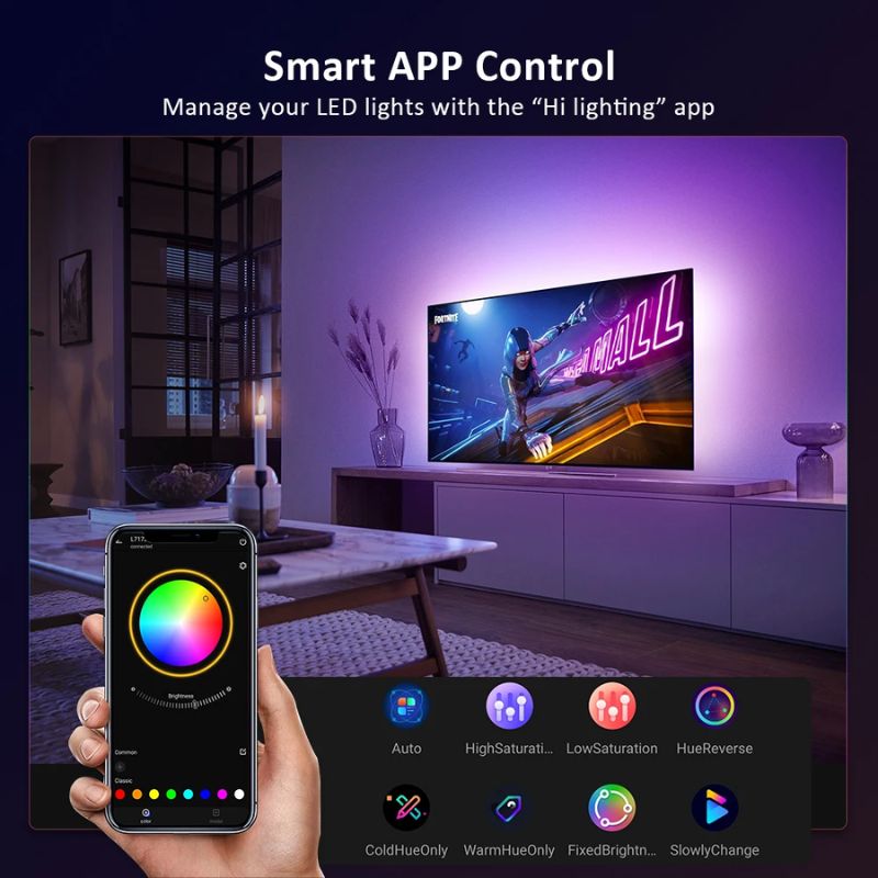 BrightSync™ Smart LED Strip Lights for TV - Perfect for Gamers and Movie Lovers 3