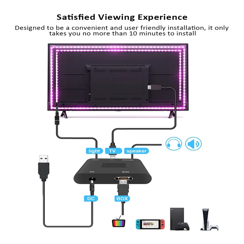 BrightSync™ Smart LED Strip Lights for TV - Perfect for Gamers and Movie Lovers 7