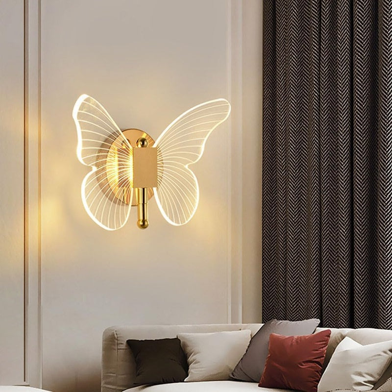 ButterflyGlow™ LED Wall Sconce - Versatile Tricolor Lighting for Modern Spaces 1