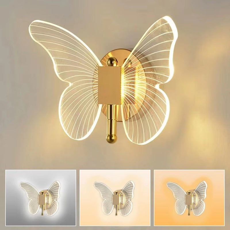 ButterflyGlow™ LED Wall Sconce - Versatile Tricolor Lighting for Modern Spaces 2