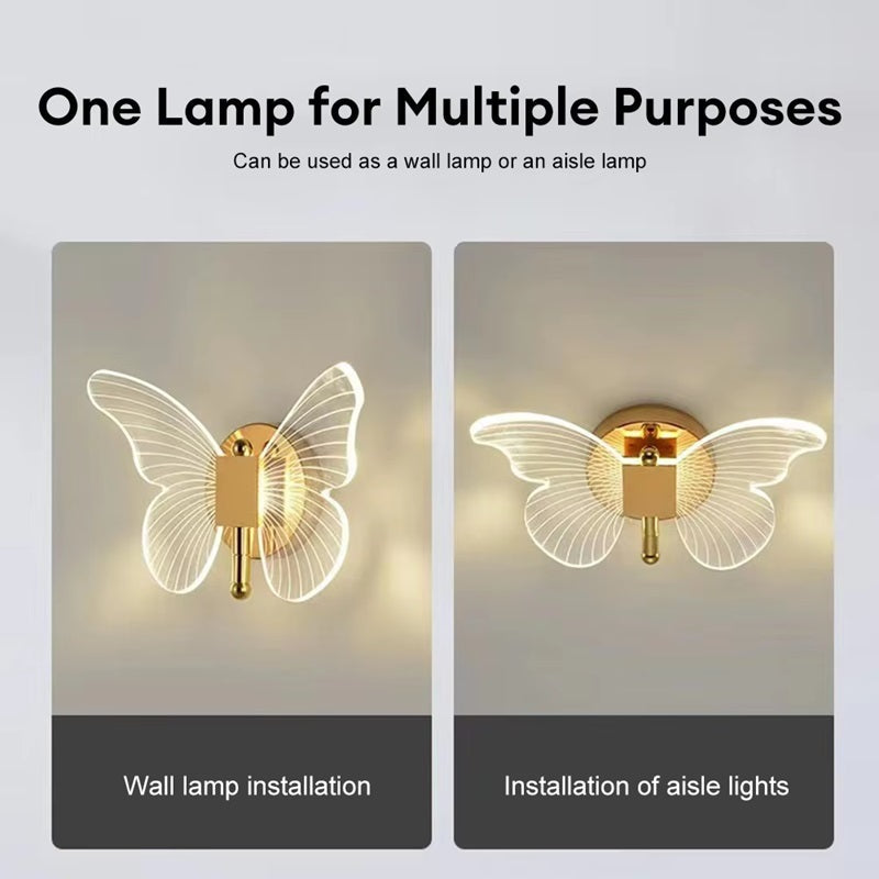 ButterflyGlow™ LED Wall Sconce - Versatile Tricolor Lighting for Modern Spaces 3