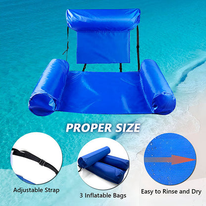 AquaRelax™ Inflatable Pool Float Chair for Adults - Comfortable Swimming Pool Floating Seat 2