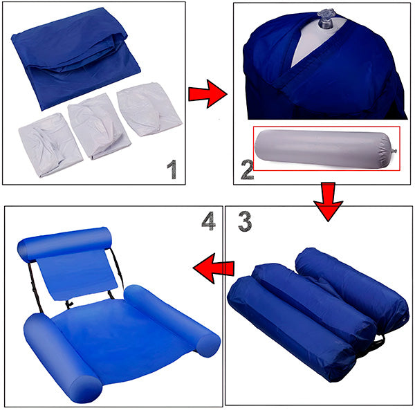 AquaRelax™ Inflatable Pool Float Chair for Adults - Comfortable Swimming Pool Floating Seat 5