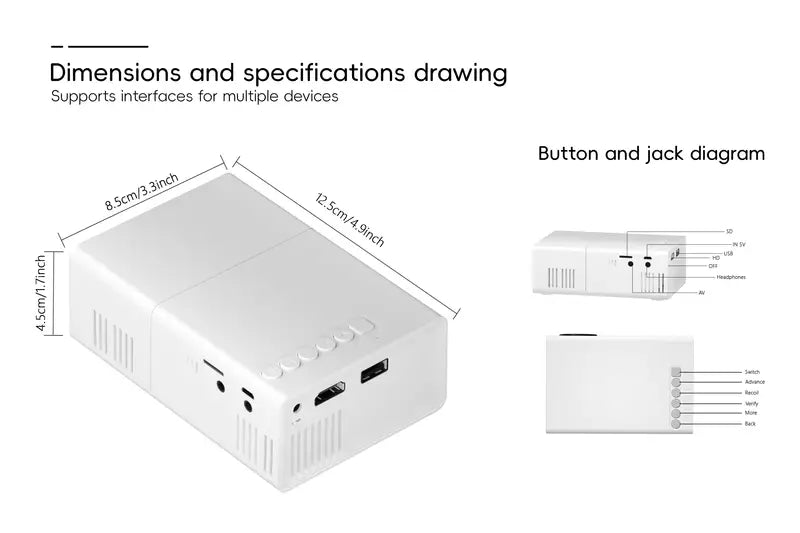 VisionBeam™ Portable HD Projector – Mini Projector for Home and Travel 5
