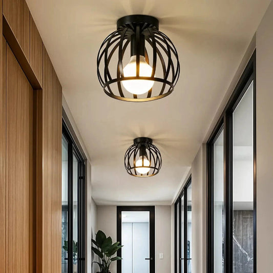 CageGlow™ Vintage Ceiling Lamp - Industrial Dining Room Light Fixture 0