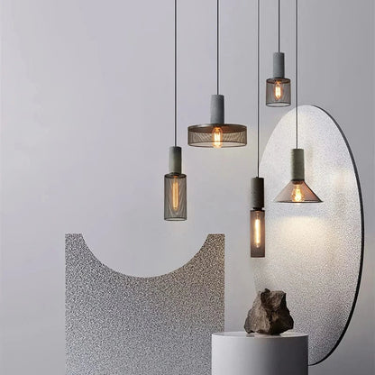 CementoGlow™ Industrial Pendant Lamp - Modern Concrete & Metal Design 3