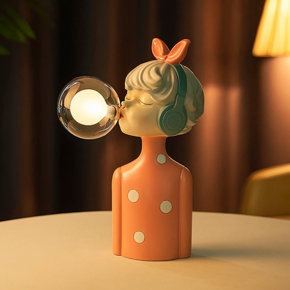 GlowGum™ Artisan Sisters Table Lamp - Handcrafted Elegance for Bedside or Desk