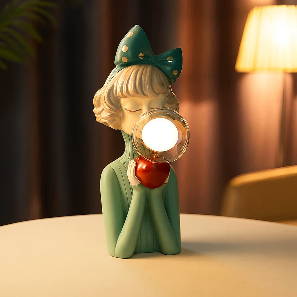 GlowGum™ Artisan Sisters Table Lamp - Handcrafted Elegance for Bedside or Desk
