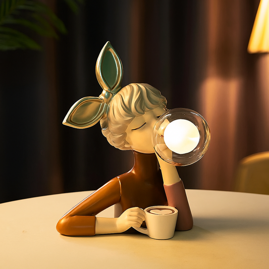GlowGum™ Artisan Sisters Table Lamp - Handcrafted Elegance for Bedside or Desk
