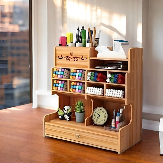 CherryWood™ Desk Organizer - Elegant Desk Storage Solution for Professionals and Students 0