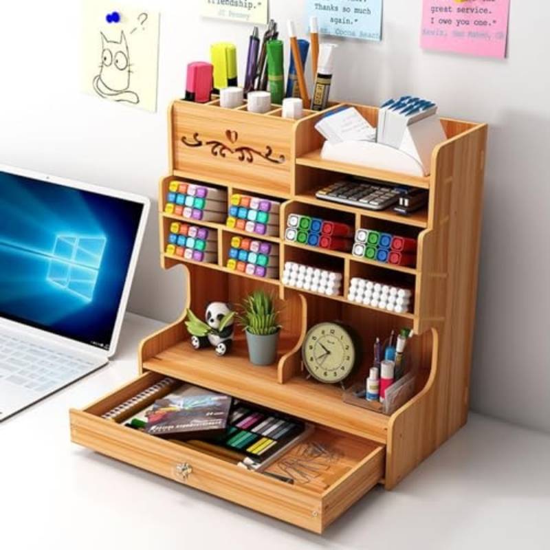 CherryWood™ Desk Organizer - Elegant Desk Storage Solution for Professionals and Students 2