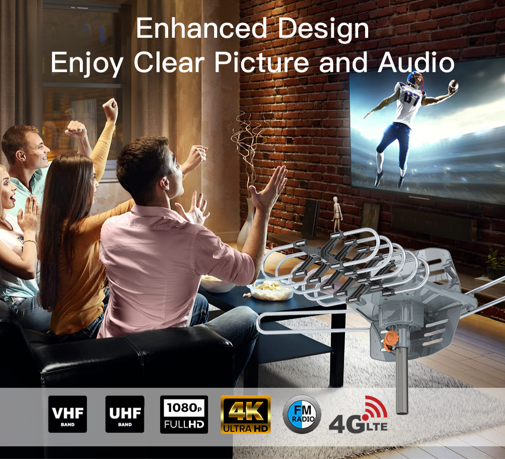 ClearView™ 990 Mile Outdoor HD TV Antenna for Crystal-Clear Digital Reception 3