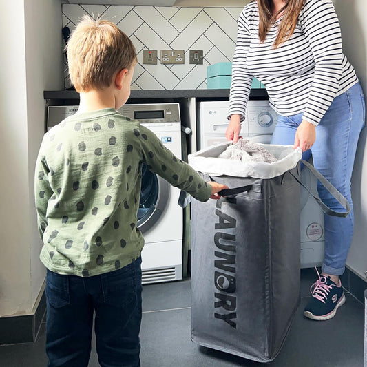 Collapsible Laundry Basket™ - 75L with Wheels for Easy Transport 6