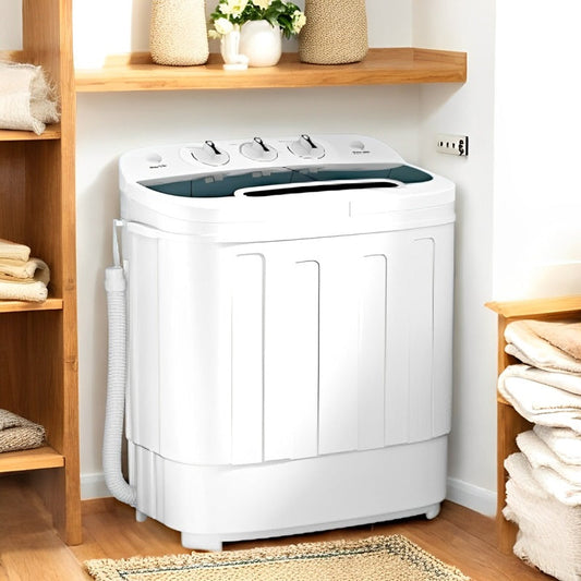 CompactWash™ 13LB Twin Tub Washing Machine for Quick Laundry Solutions 0