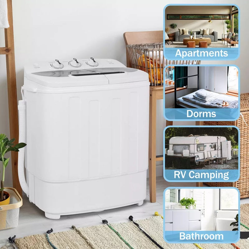 CompactWash™ 13LB Twin Tub Washing Machine for Quick Laundry Solutions 1