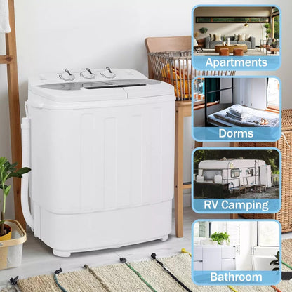 CompactWash™ 13LB Twin Tub Washing Machine for Quick Laundry Solutions 1