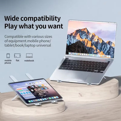 CoolBreeze™ Adjustable Laptop Stand for Desk with Dual Fans - Ergonomic Riser 2