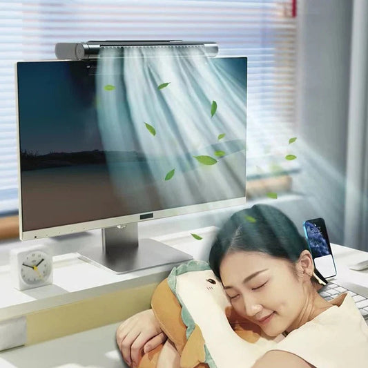 CoolBreeze™ USB Bladeless Fan - Compact Air Conditioner for Modern Workspaces 0