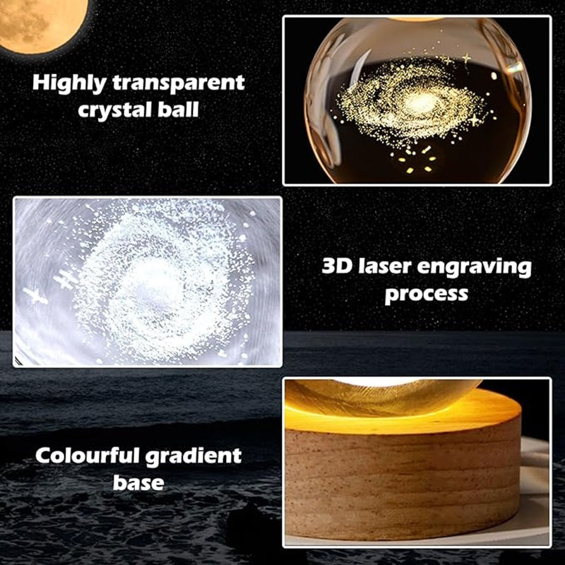 CosmicGlow™ 3D Crystal Ball Lamp - Perfect for Home Decor and Relaxation 5