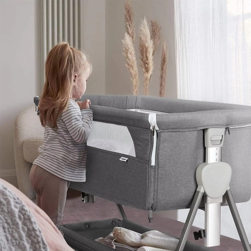 CozyNest™ Bedside Baby Bassinet with Wheels for Safe Co-Sleeping 1