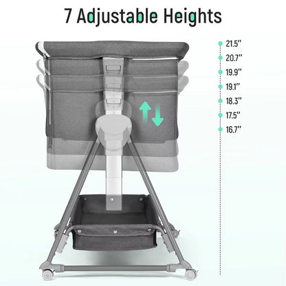 CozyNest™ Bedside Baby Bassinet with Wheels for Safe Co-Sleeping 4