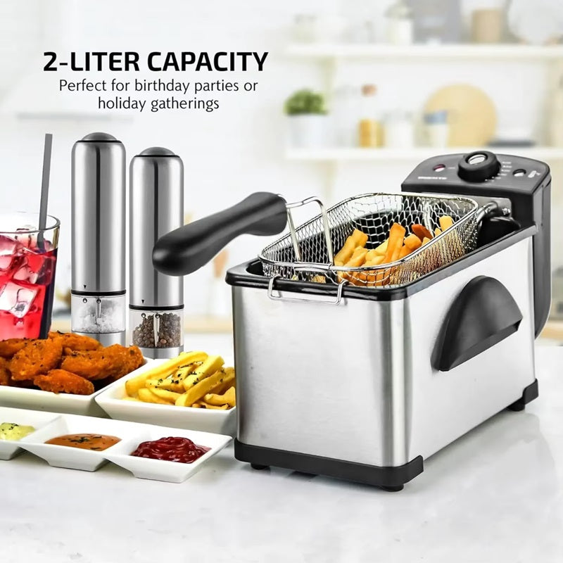 CrispyFry™ Electric Deep Fryer – Best 2L Fish Fryer for Home Cooks 2