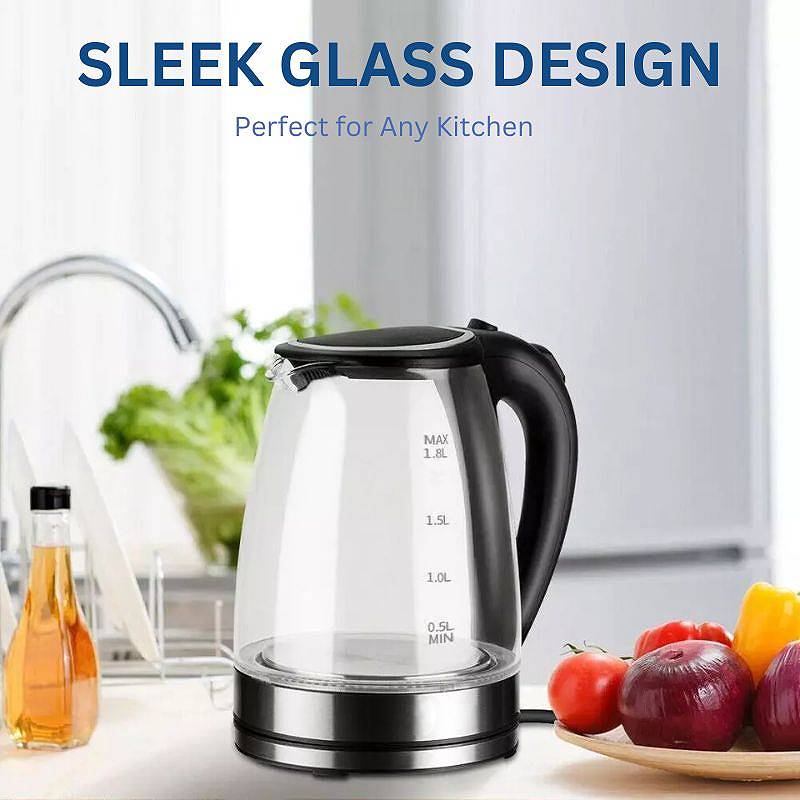 CrystalBoil™ Electric Glass Kettle – Best for Rapid Boiling Tea and Coffee 1