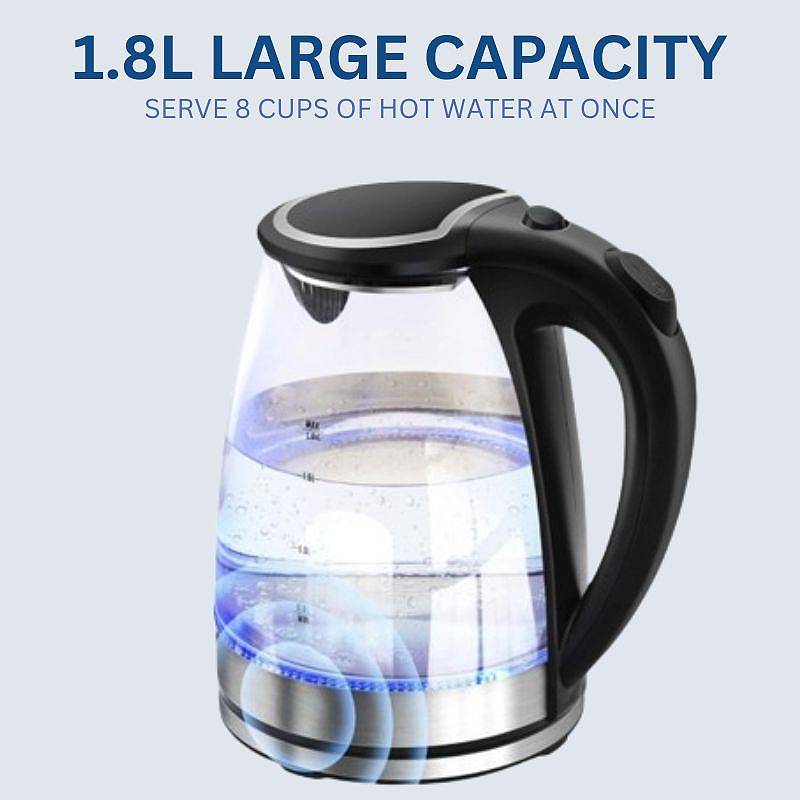 CrystalBoil™ Electric Glass Kettle – Best for Rapid Boiling Tea and Coffee 2