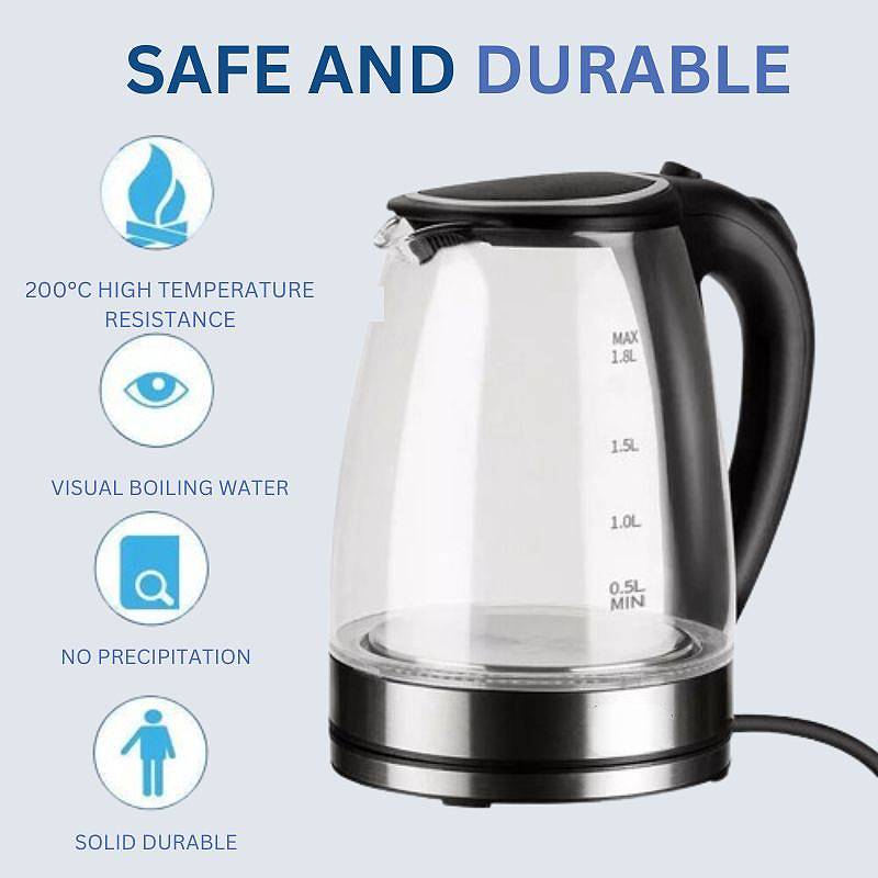 CrystalBoil™ Electric Glass Kettle – Best for Rapid Boiling Tea and Coffee 3