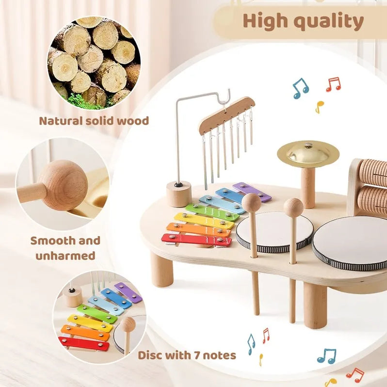 LittleMelody™ Wooden Music Station - Engaging Musical Toy for Kids Aged 2-6 2