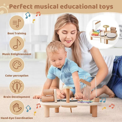 LittleMelody™ Wooden Music Station - Engaging Musical Toy for Kids Aged 2-6 4