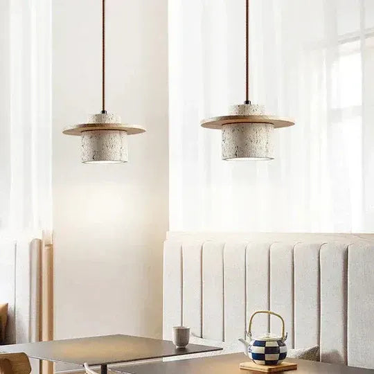 NaturalStone™ Pendant Light - Unique Travertine Hanging Light for Modern Kitchens 5