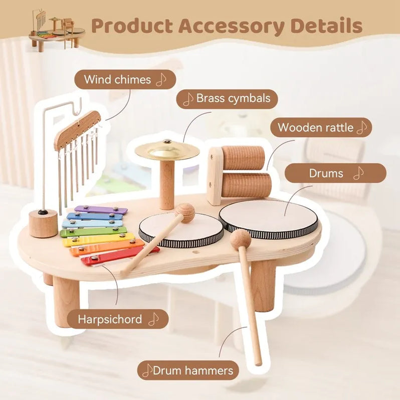 LittleMelody™ Wooden Music Station - Engaging Musical Toy for Kids Aged 2-6 6