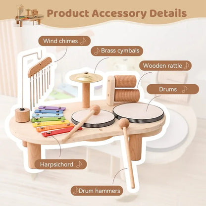 LittleMelody™ Wooden Music Station - Engaging Musical Toy for Kids Aged 2-6 6