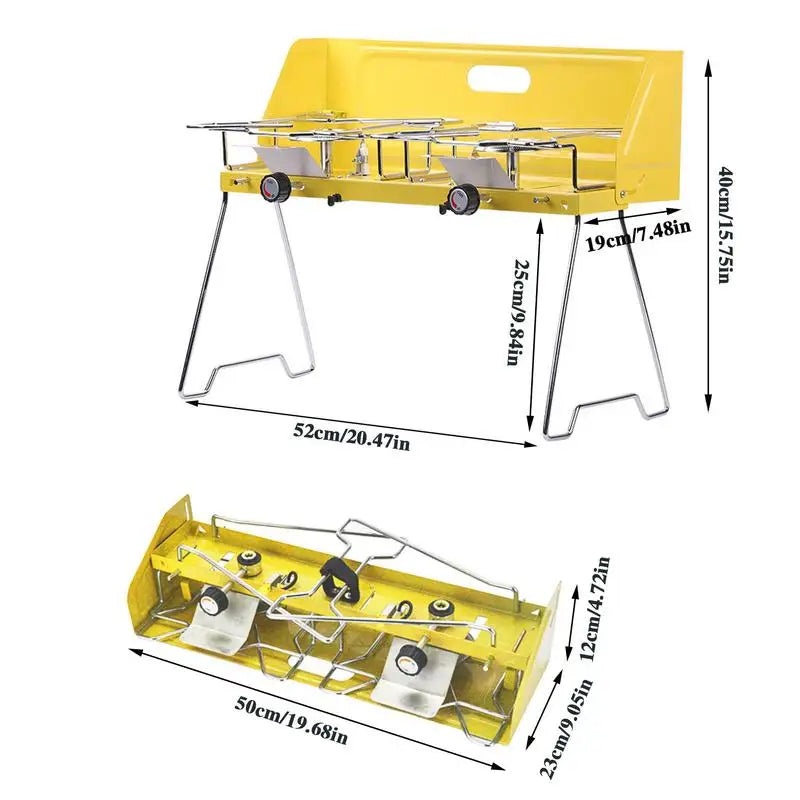 MANIKO™ Foldable Double Burner Camping Stove