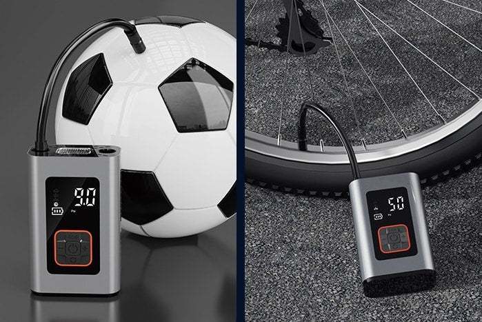 SmartAir™ Portable Tire Inflator with Gauge – Your Go-To Air Pump for Cars and Bikes