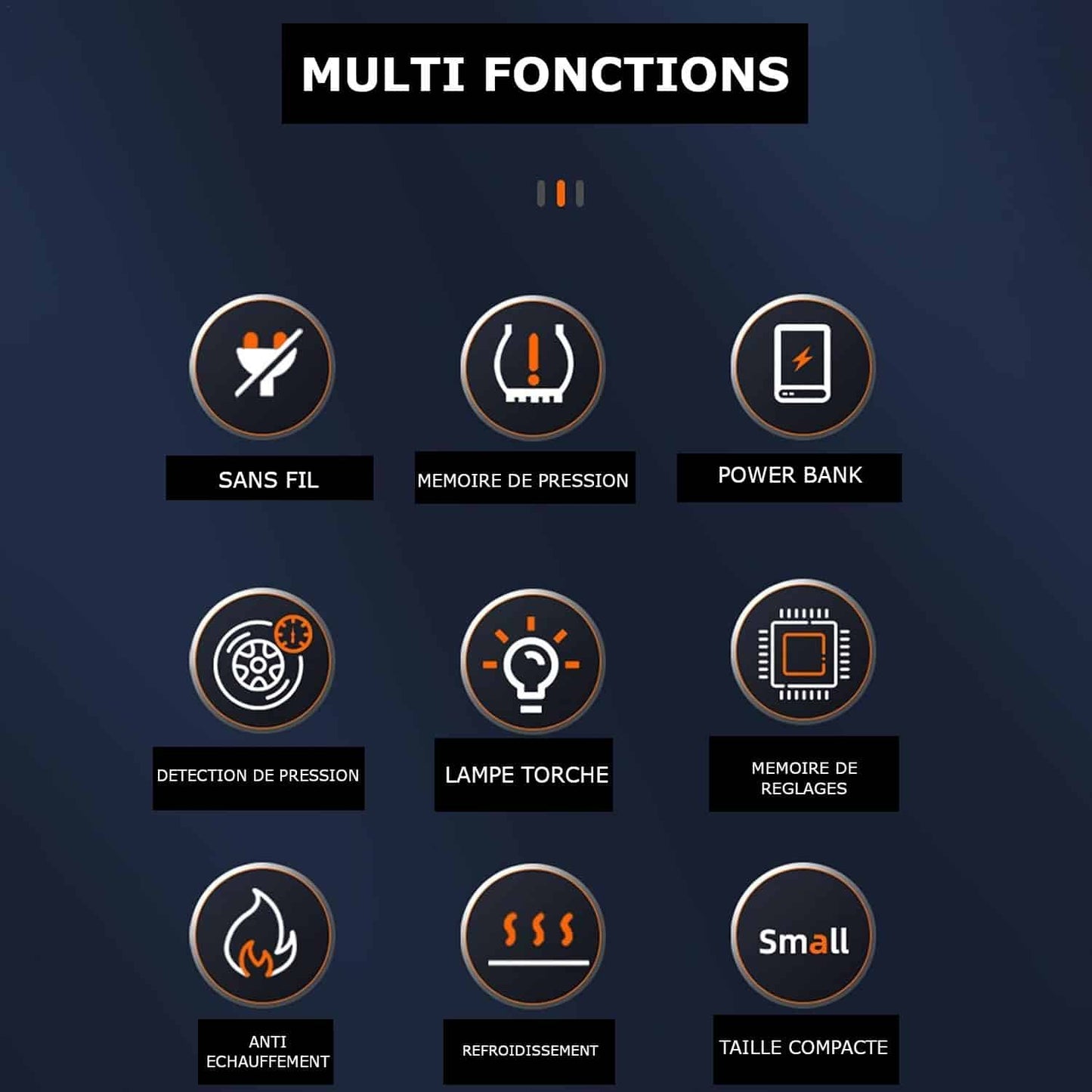 SmartAir™ Portable Tire Inflator with Gauge – Your Go-To Air Pump for Cars and Bikes