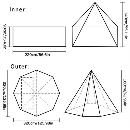 MANIKO™ Outdoor Camping Tipi Tent (1 Person)