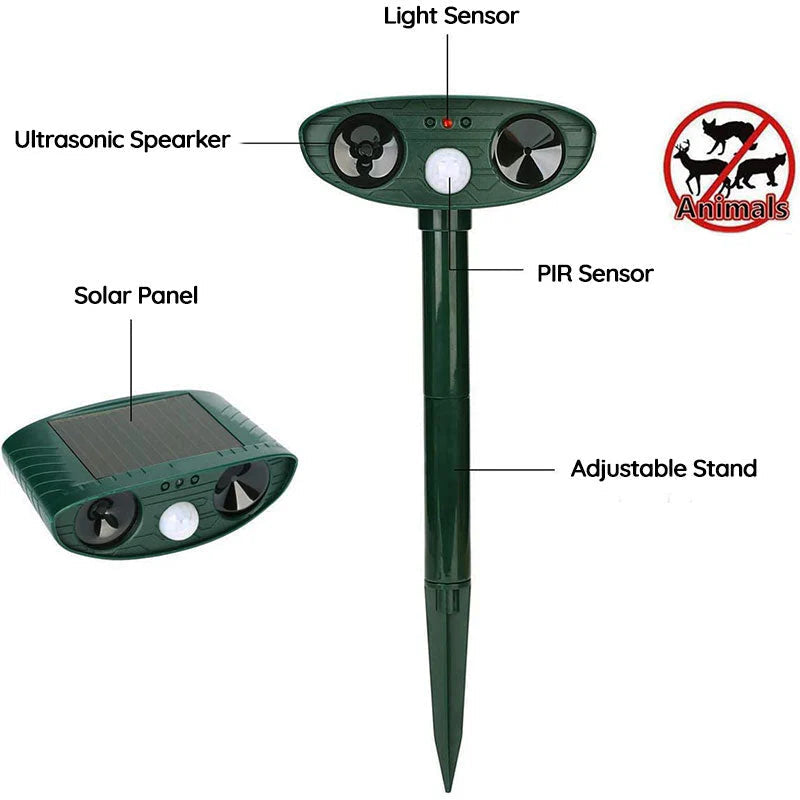 EcoGuard™ Ultrasonic Armadillo Repellent for Safe Yard Protection 4